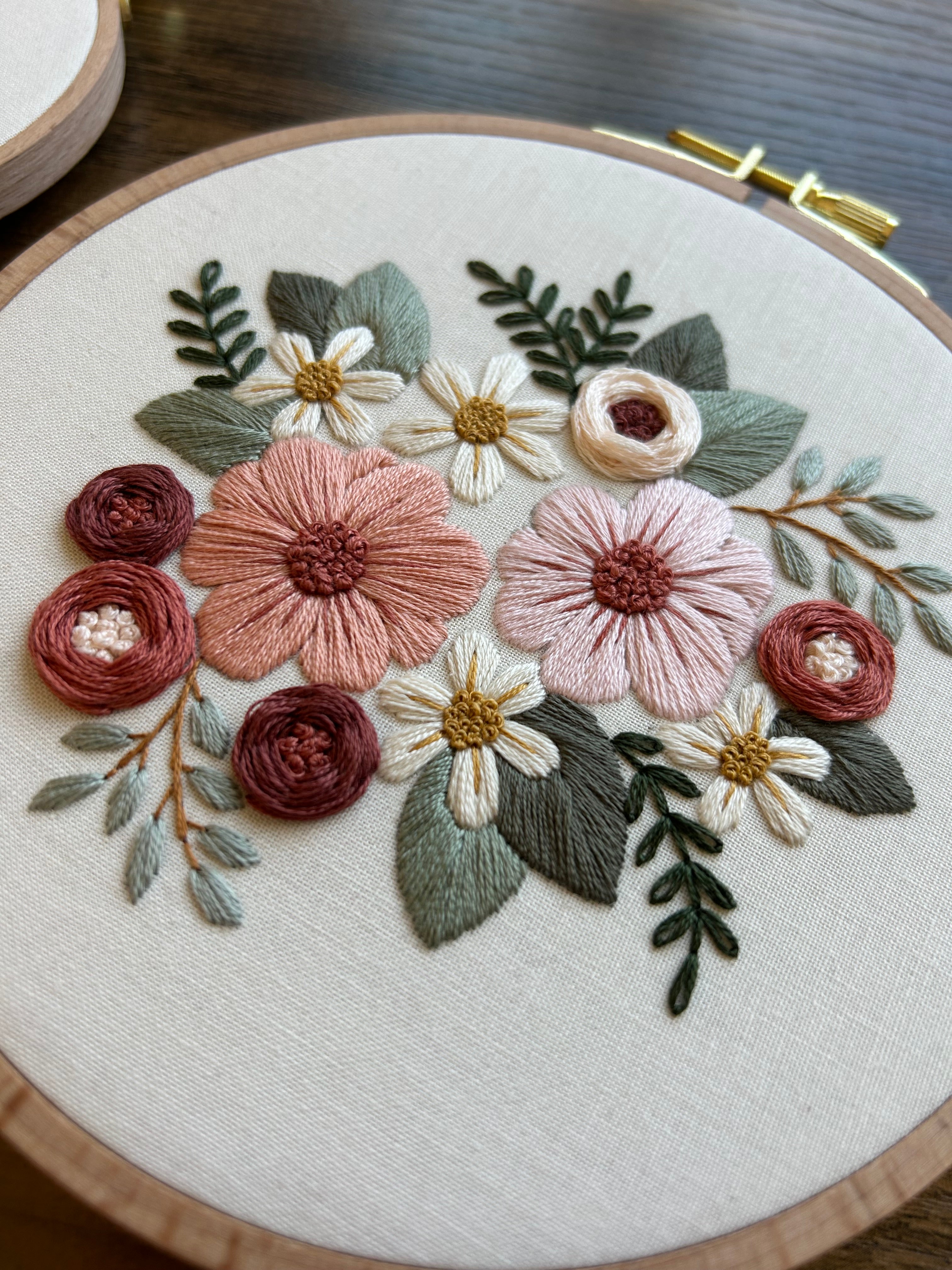 Floral Embroidery Pattern “Kristy” Galentines Collection #3 Beginner Friendly (PDF Download)