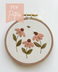 “Bee-ginners” Embroidery Pattern, Beginner Friendly Embroidery Art (PDF Download)