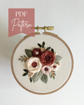 Floral Embroidery Pattern “Emily” Galentines Collection #2 Beginner Friendly (PDF Download)
