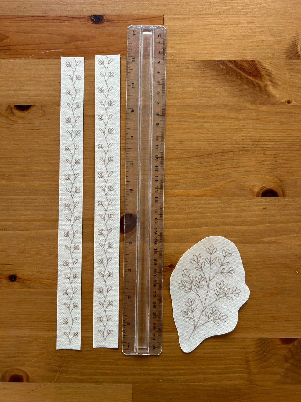 Floral Pocket and Sleeve Stick n Stitch Templates