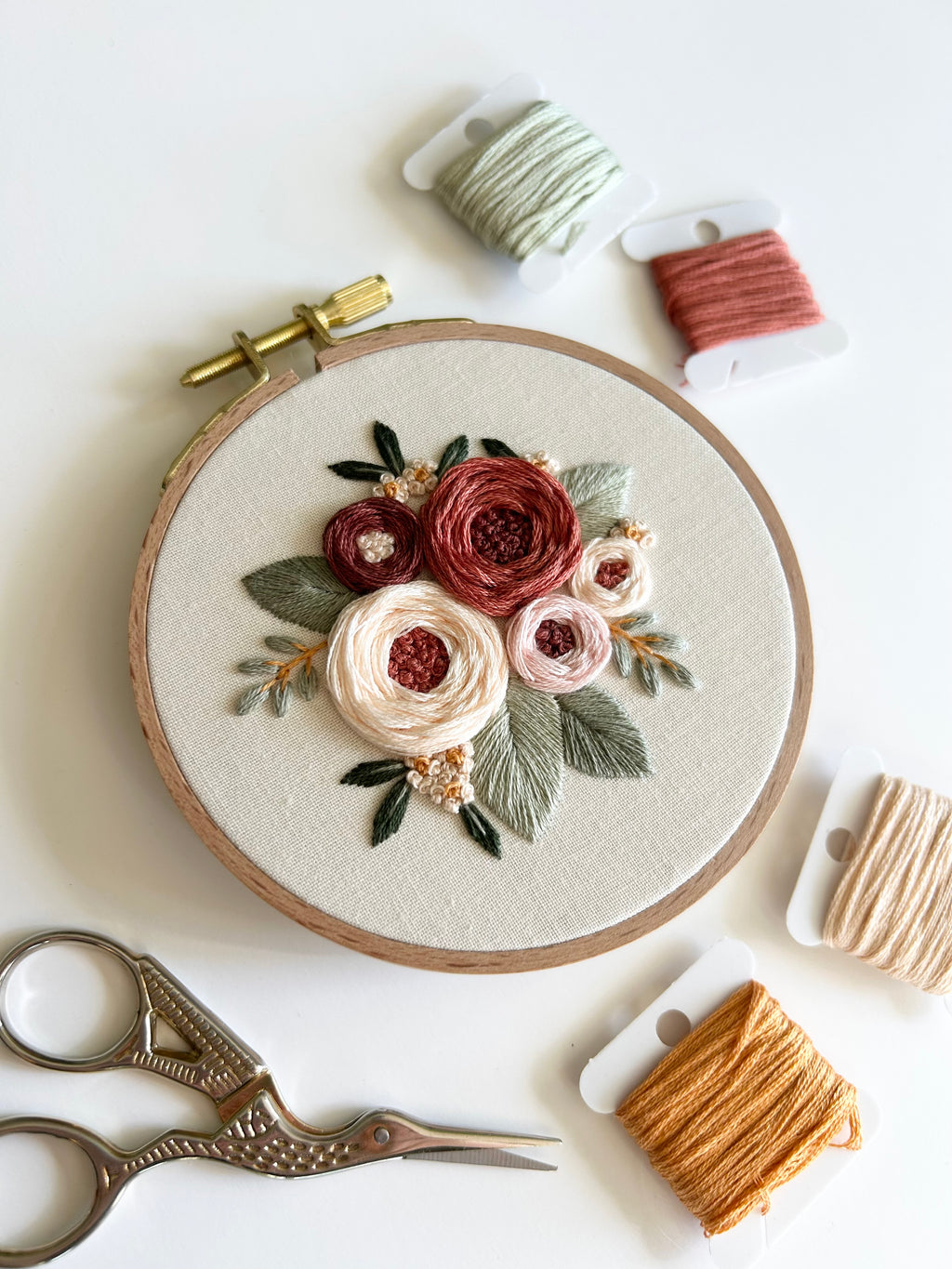 Floral Embroidery Pattern “Emily” Galentines Collection #2 Beginner Friendly (PDF Download)