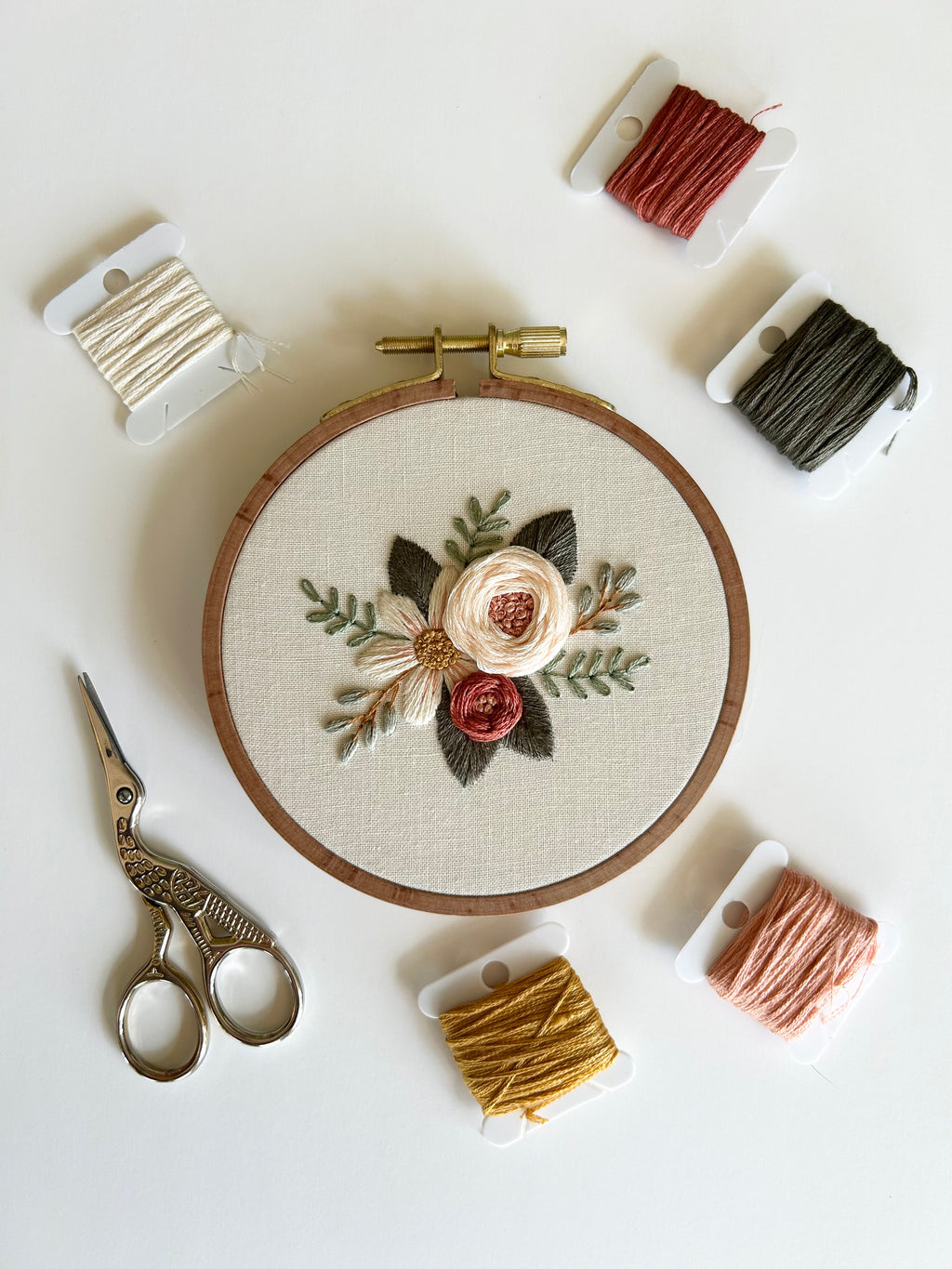 Floral Embroidery Pattern “Shaely” Galentines Collection #1 Beginner Friendly (PDF Download)