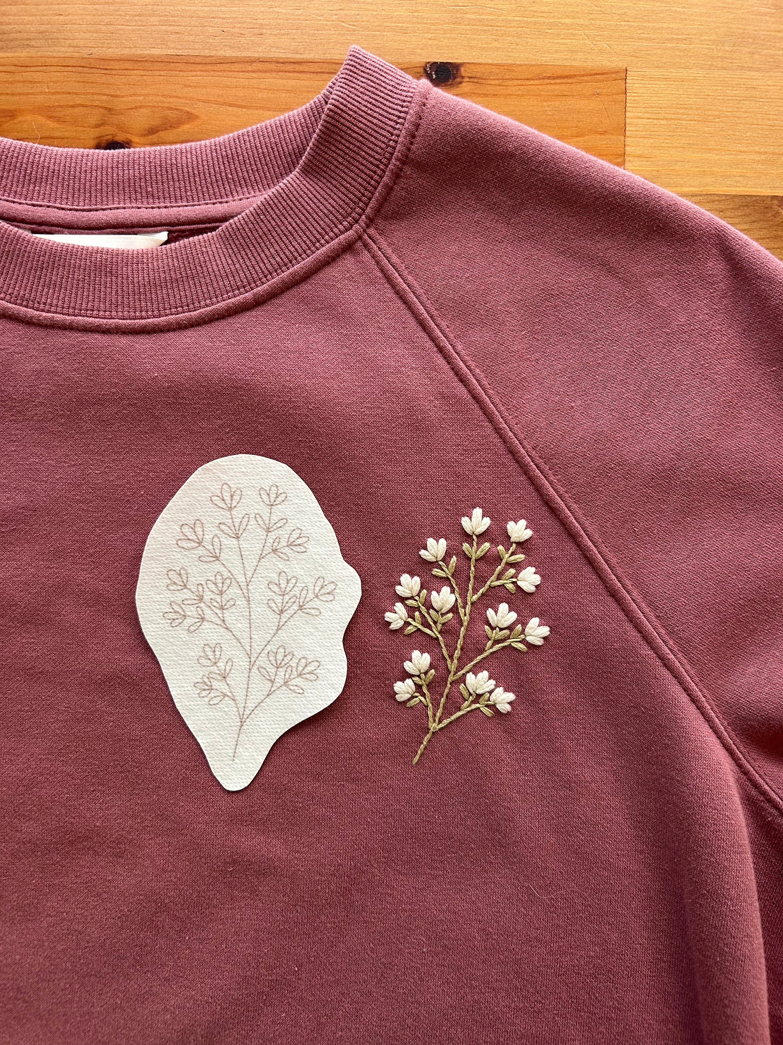 Floral Pocket and Sleeve Stick n Stitch Templates